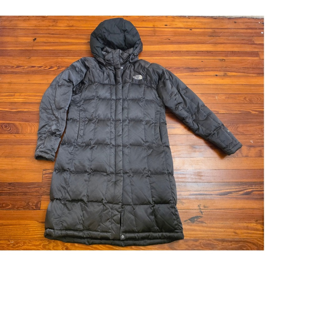 The North Face 600 Down Parka Jacket Black Hooded Puffer Coat Womens Medium